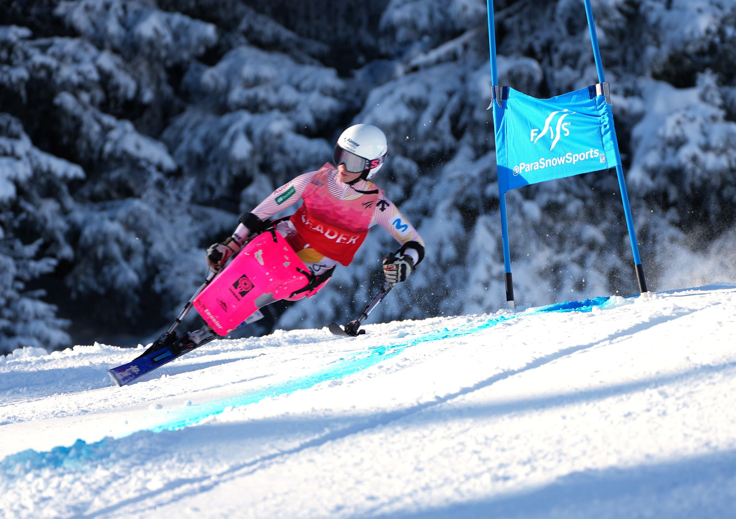 Audrey Pascual durante un entrenamiento en la nieve